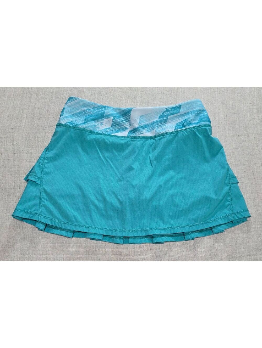 Ivivva by Lululemon Girls Size 10 Tennis Skirt Skort Pleated Teal Athletic